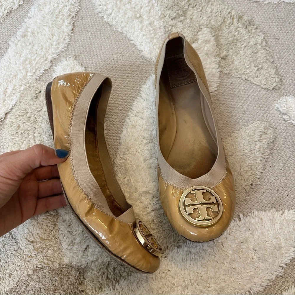 Tory Burch Tan Ballet Flats sz 9.5